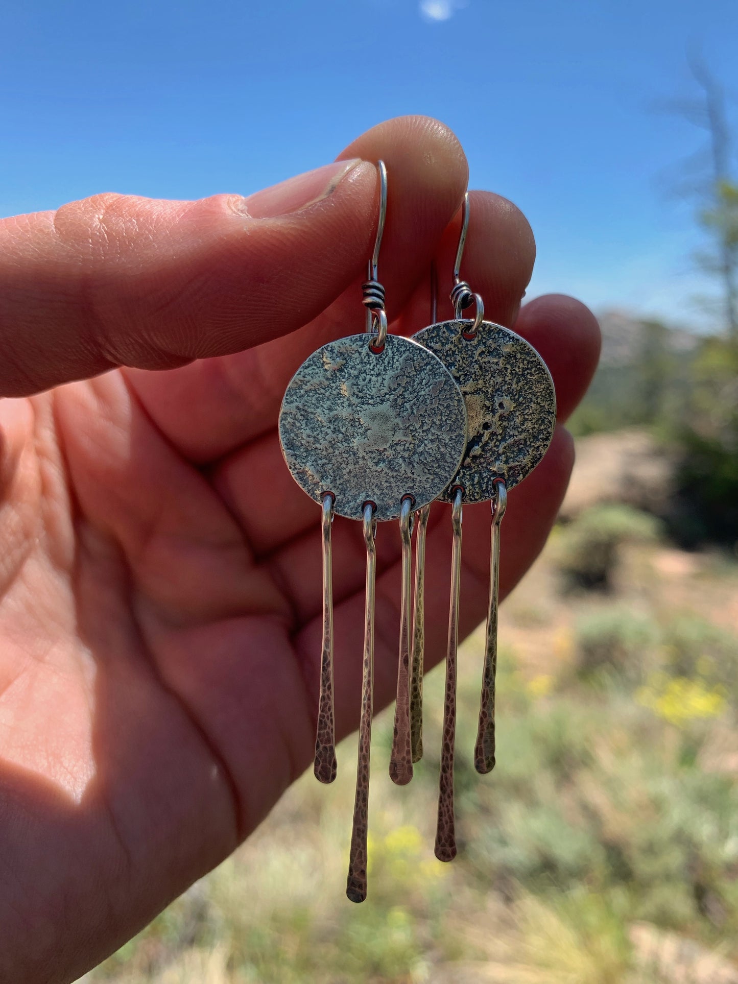 Reticulated Moon Dangles