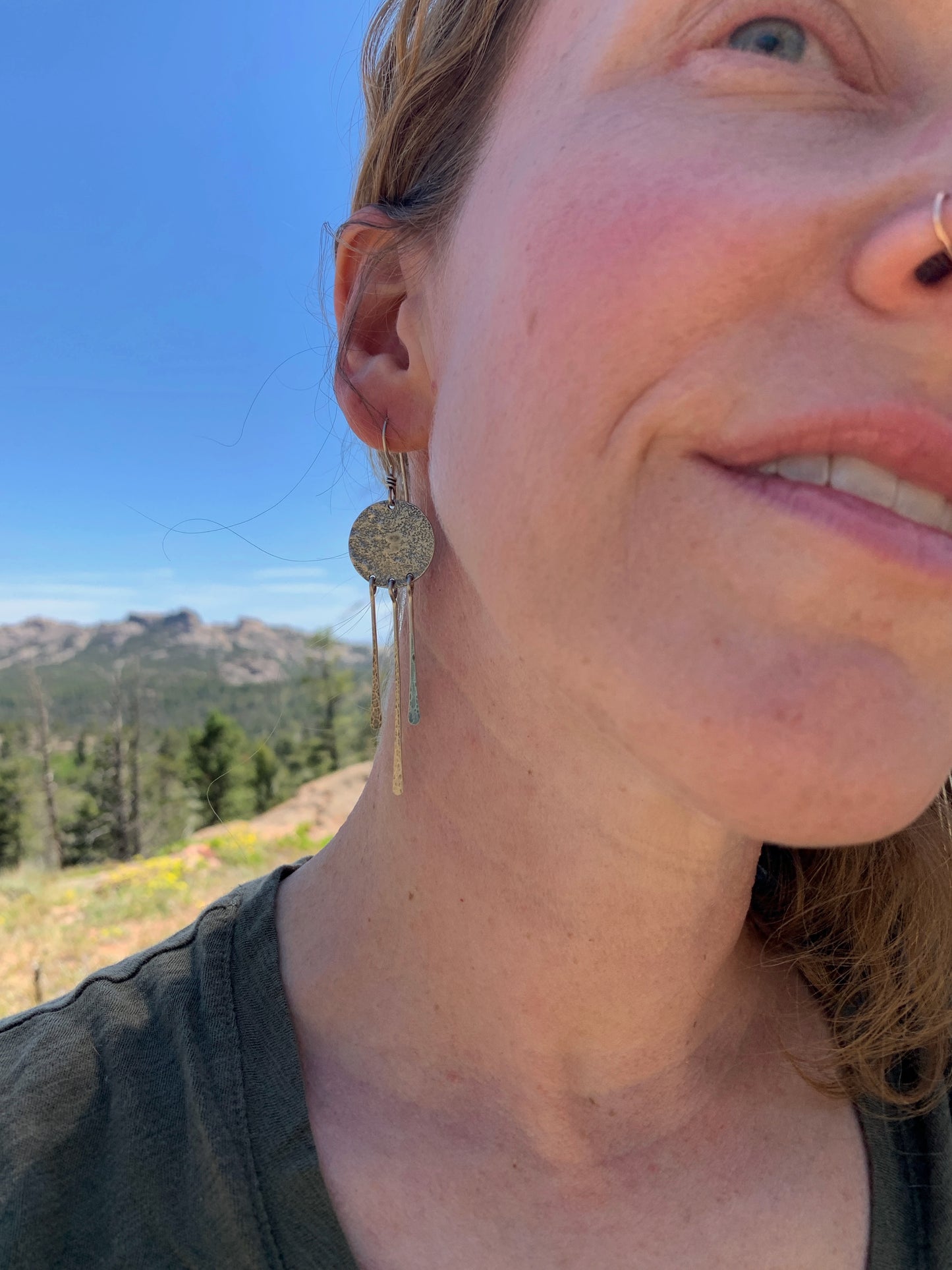 Reticulated Moon Dangles