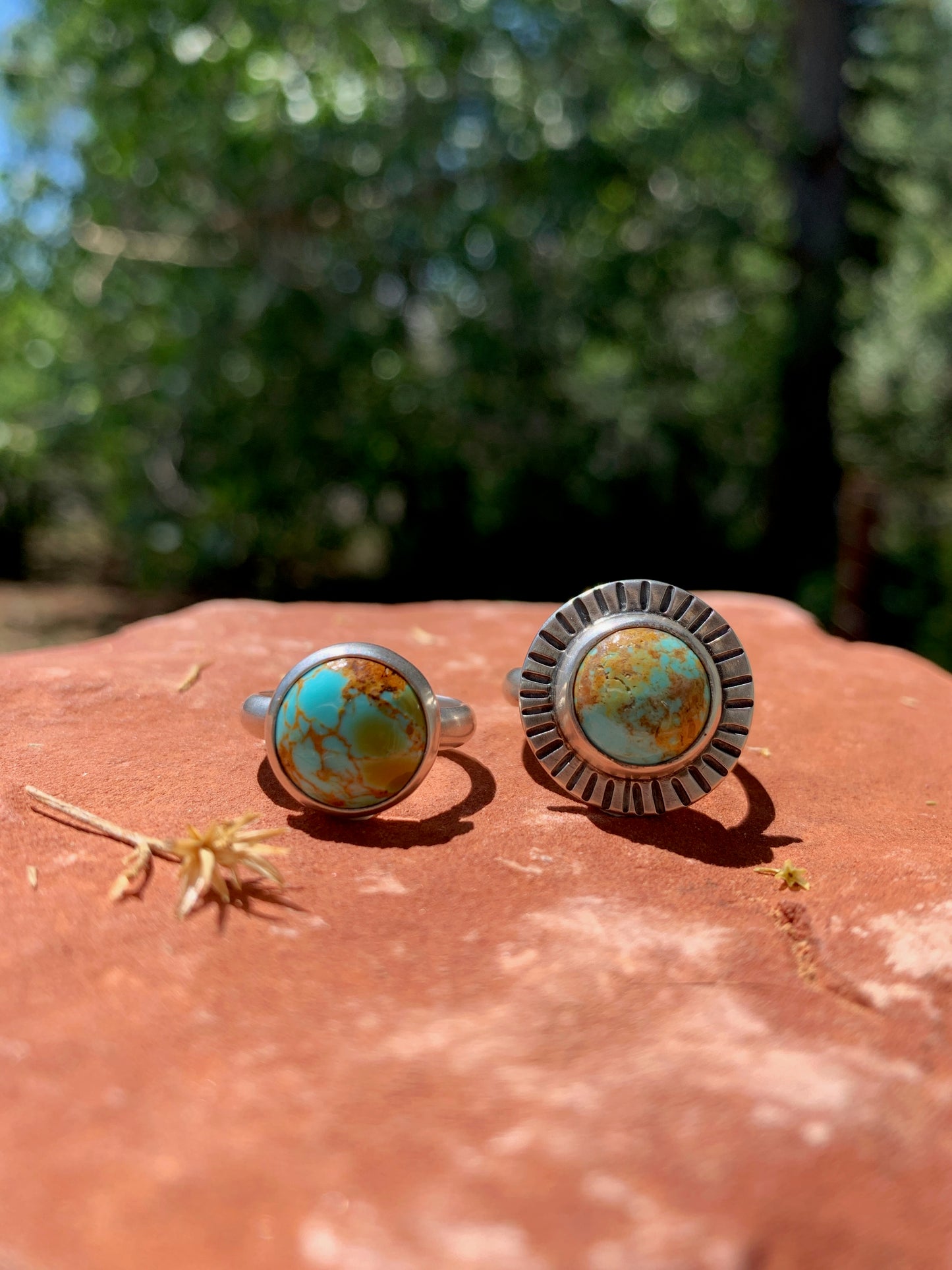 Pale Blue Dot Ring  - size 6