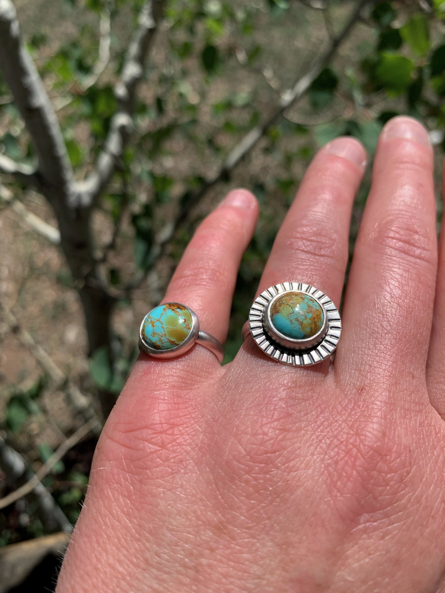Pale Blue Dot Ring  - size 6